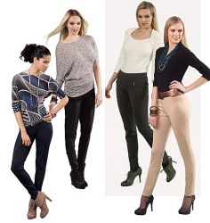 6404 EZ CLOSE FIT STRETCH KNIT LEGGINGS ZIP PATTERN 4-14